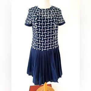 Ted Baker | Blue and White Chiffon Dress | Size 8 US